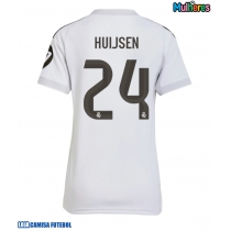 Camisa de Futebol Real Madrid Dean Huijsen #24 Equipamento Principal Mulheres 2025-26 Manga Curta